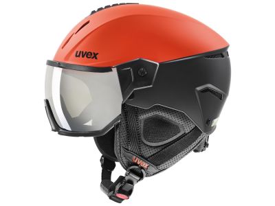 uvex Instinct visor helmet, fierce red/black mat
