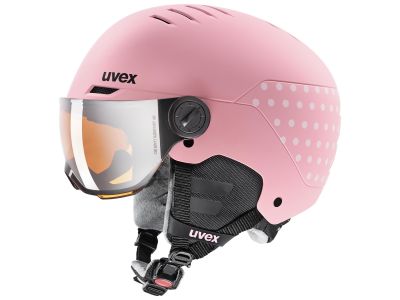 uvex Rocket junior Visier Kinderhelm, pink confetti matt