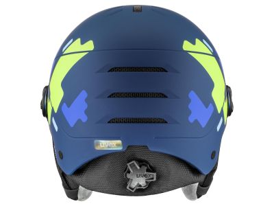 uvex Rocket junior visor gyerek sisak, blue puzzle matt