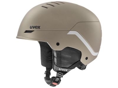 uvex Wanted helmet, soft gold silver stripes mat