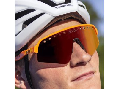 Oakley Mathieu Van Der Poel Signature Series Sutro Lite Okulary typu Sweep, pomarańczowe błyszczące/pryzmatyczne szosowe