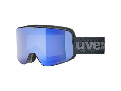 uvex Pyrit fm glasses, black matt/blue/clear s2