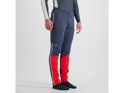Pantaloni Sportful ANIMA APEX, albastru galaxie/rosu