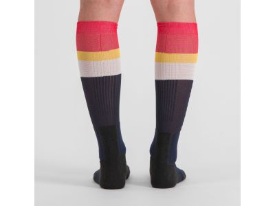 Sportful ANIMA APEX knee socks, galaxy blue/red