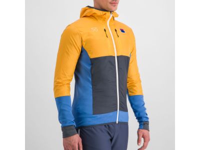 Sportful ANIMA CARDIO TECH WIND jacket, blue denim/yellow