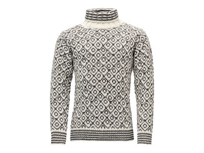 Devold SVALBARD WOOL HIGH NECK sweater, Offwhite/Anth.