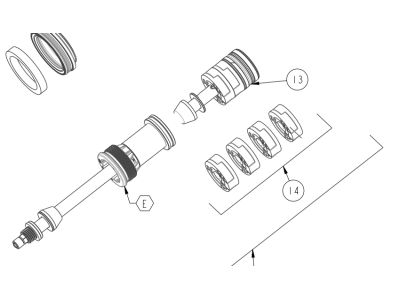 Manitou Air Piston Seal Mattoc Pro/Exp, Circus Pro, Junit Pro/Exp, Magnum (34mm) těsnění