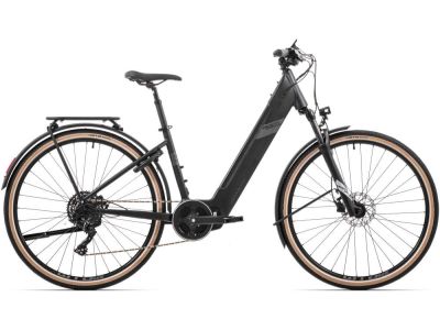 Bicicleta electrica Rock Machine Crossride e450 Touring 28, negru/gri