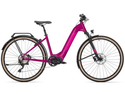 Bicicleta electrica dama Rock Machine Crossride INT e500 Touring 28, roz