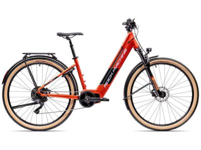 Rock Machine Storm INT e90-29 Bicicleta electrica de turism, portocaliu metalic/argintiu