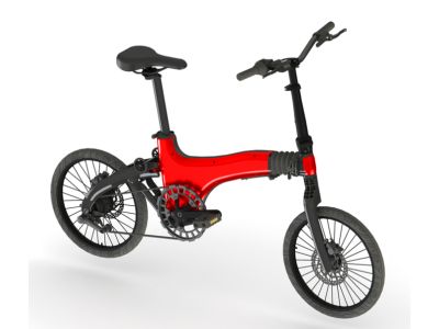 Sharvan City 3 speed 18 rower składany, czerwony/czarny