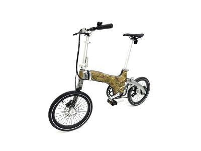 Bicicletă pliabilă Sharvan City 3 viteze 18, multicam/argintiu