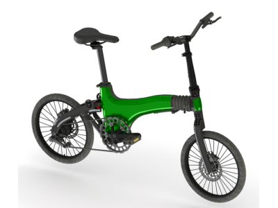 Sharvan Country 7/8 speed 18 folding bike, green/black