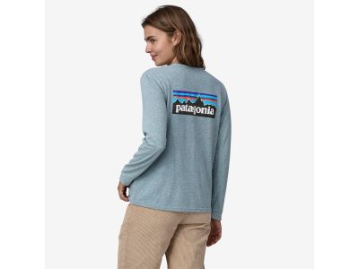 Patagonia Long-Sleeved P-6 Logo Responsibili-Tee women&#39;s T-shirt, tidepool blue