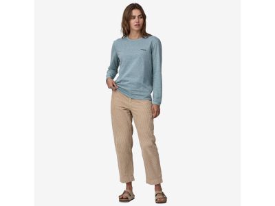 Patagonia Long-Sleeved P-6 Logo Responsibili-Tee women&#39;s T-shirt, tidepool blue