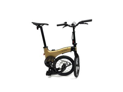 Bicicletă electrică Sharvan e-Sharvan 18, auriu/negru