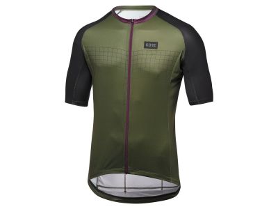 GOREWEAR Grid Fade 2.0 jersey, utility green/process purple
