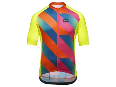 Koszulka rowerowa GOREWEAR Signal, neonowożółta/wielokolorowa