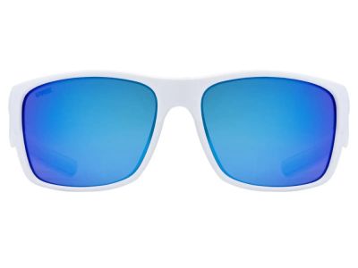 uvex ESNTL Urban Brille, weiß matt/spiegelblau