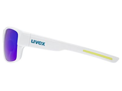 uvex ESNTL Urban glasses, white matt/mirror blue