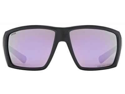 uvex MTN Venture ColorVision glasses, black matt/mirror lavender pink