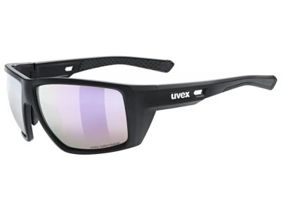 uvex MTN Venture ColorVision glasses, black matt/mirror lavender pink