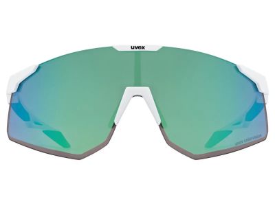 uvex Pace Perform S ColorVision glasses, white matt/mirror green