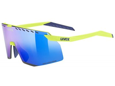 uvex Pace Stage ColorVision glasses, yellow matt/mirror blue