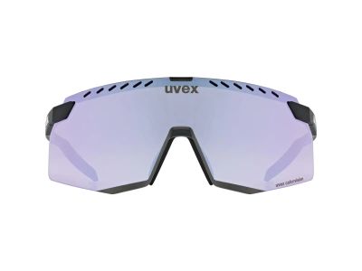 uvex Pace Stage CV glasses, black matt/mirror lavender