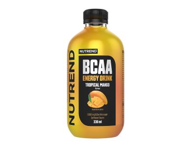 NUTREND BCAA ENERGY energetický nápoj, 330 ml, tropical mango