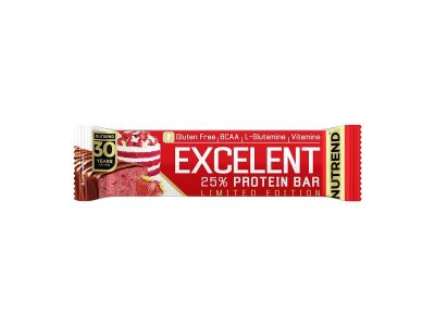 NUTREND EXCELENT PROTEIN BAR proteínová tyčinka, 85 g, jahodová torta