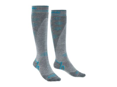 Bridgedale SKI MIDWEIGHT+ women&#39;s knee socks, stone/grey