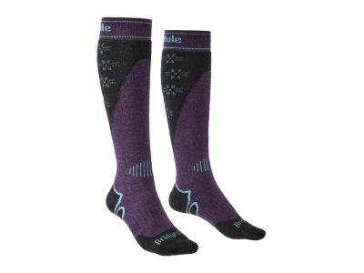Bridgedale SKI MIDWEIGHT+ women&#39;s knee socks, dark purple