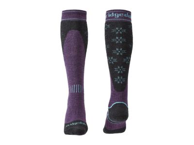 Bridgedale SKI MIDWEIGHT+ women&#39;s knee socks, dark purple
