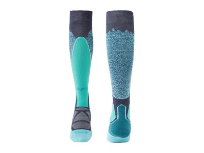 Bridgedale SKI MIDWEIGHT women&#39;s knee socks, dark denim/aqua