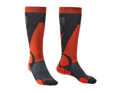 Bridgedale SKI LIGHTWEIGHT knee socks, graphite/orange