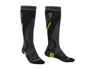 Bridgedale SKI LIGHTWEIGHT knee socks, black/lime