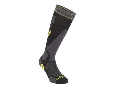 Bridgedale SKI LIGHTWEIGHT knee socks, black/lime