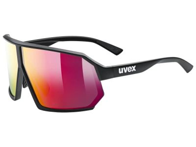 uvex Sportstyle 237 glasses, black matt/mirror red