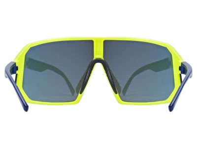 uvex Sportstyle 237 glasses, yellow blue matt/mirror blue