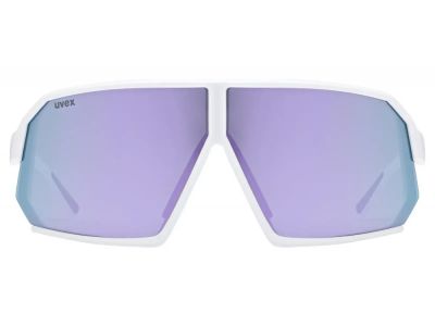 uvex Sportstyle 237 glasses, white matt/mirror lavender