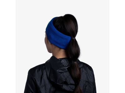 BUFF CROSSKNIT headband, solid azure blue