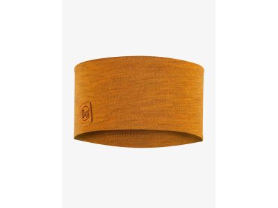 BUFF Merino Wide headband, solid mustard