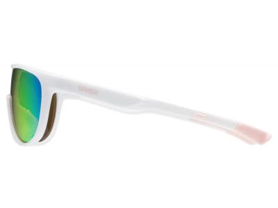 uvex Sportstyle 515 detské okuliare, white matt/mirror pink