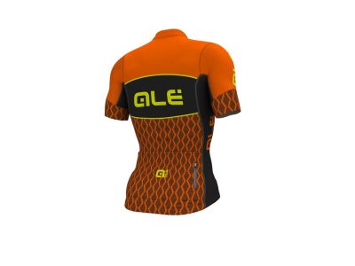 Koszulka rowerowa ALÉ PR-SYSTEM, pomarańczowo-czarna