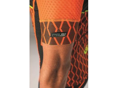 Koszulka rowerowa ALÉ PR-SYSTEM, pomarańczowo-czarna