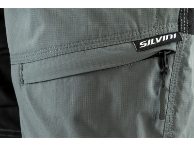 Pantaloni scurți largi pentru bărbați SILVINI Rango gri/lime