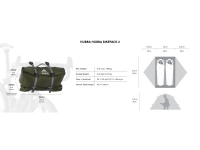 MSR HUBBA HUBBA Bikepack 2 sátor, zöld