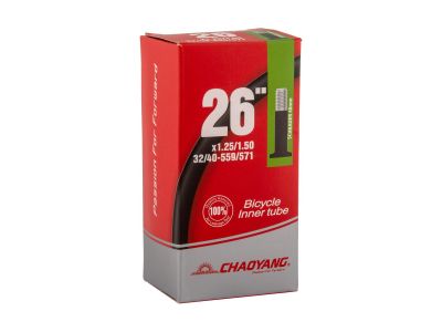 Chaoyang 26x1.25-1.5&amp;quot; tube, Schrader valve, 48 mm