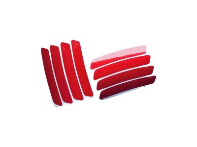 Reflektierende Felgenaufkleber von ShamanRacing, 8 Stück, rot